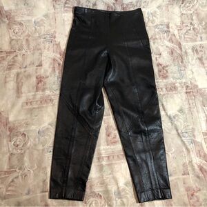 Vintage Firenze Black Leather Pants